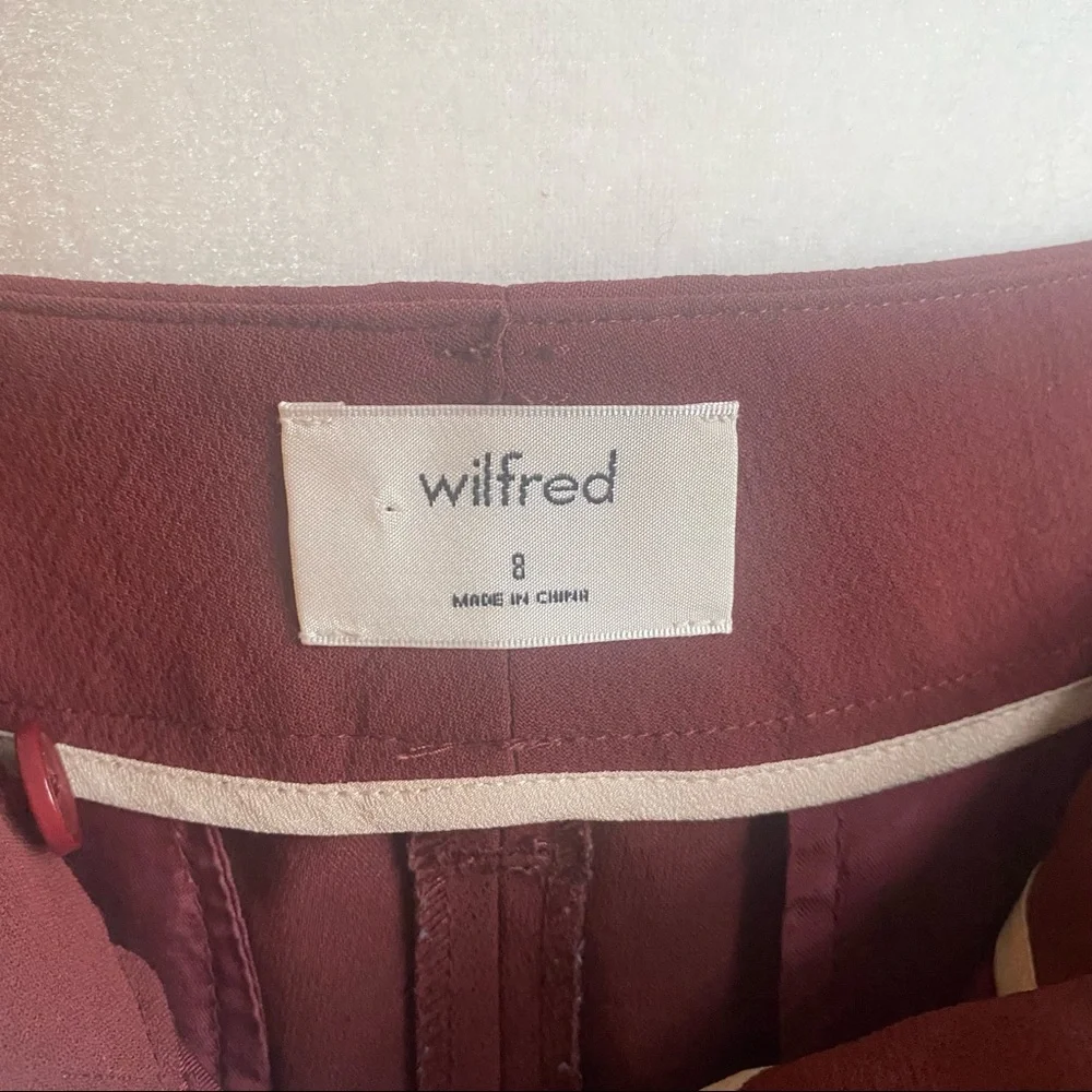 Wildfred Burgundy Tie-Front Pant - Picture 7 of 10